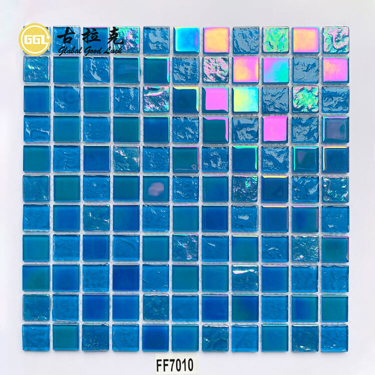  Iridescent Glass Mosaic for Wall Decoration And Pool Tile