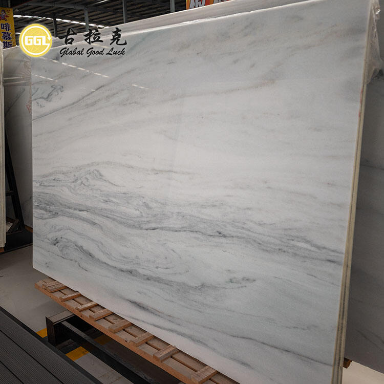 Natural Colombian White Marble Slab for Wall Floor Countertop Stair Project