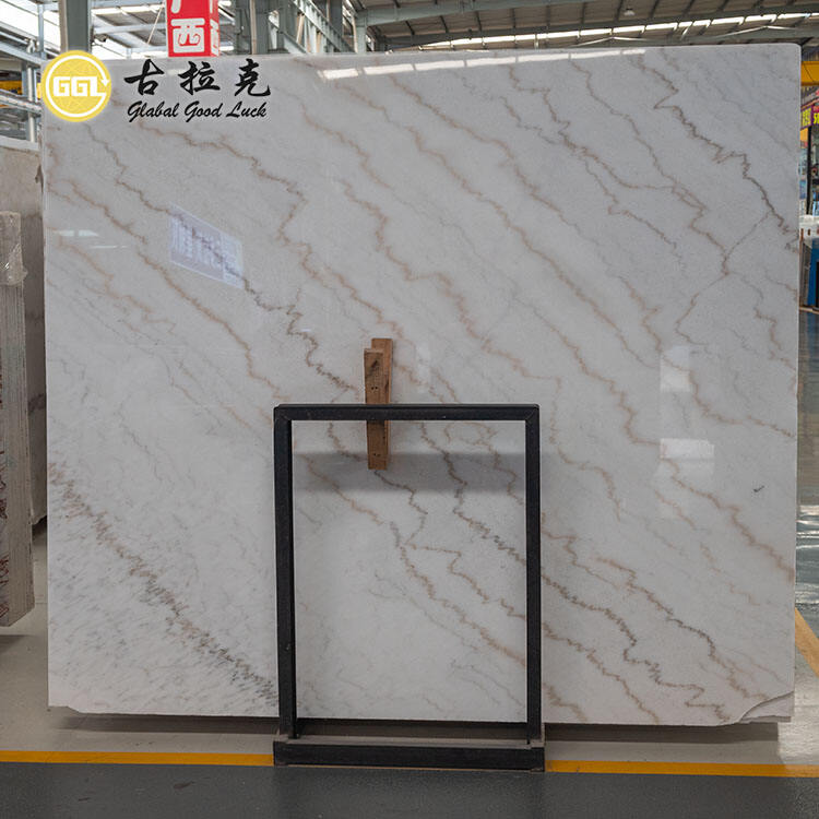 Guangxi White Marble Slab for Kitchentop Countertop Wall Table