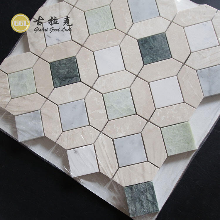 Natural Mix Marble Mosaic Interior Decorative Tile Mix Color Mosaic Tile for Floor or Wall