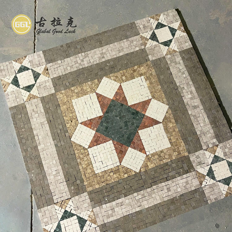 Modern Style Custiomized Pattern Art Marble Stone Mosaic for Interior Decor Parquet Feature Graphic Design