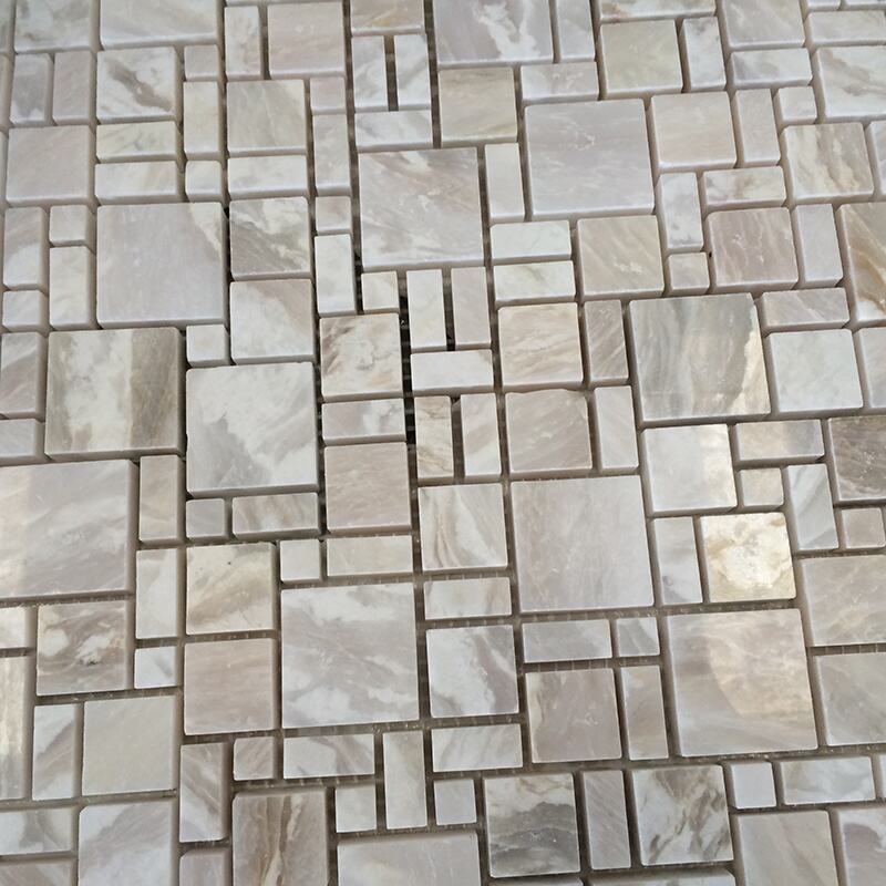 Classics Design Honey Onyx Pattern Marble Square Shape Marble Mosaic Tile