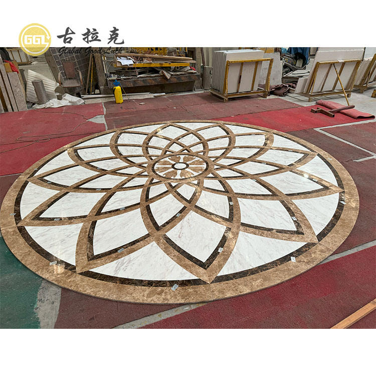 Luxury Mosaic Tile Medallions Motif Pattern Floor Design Waterjet Marble Mosaic Tile 