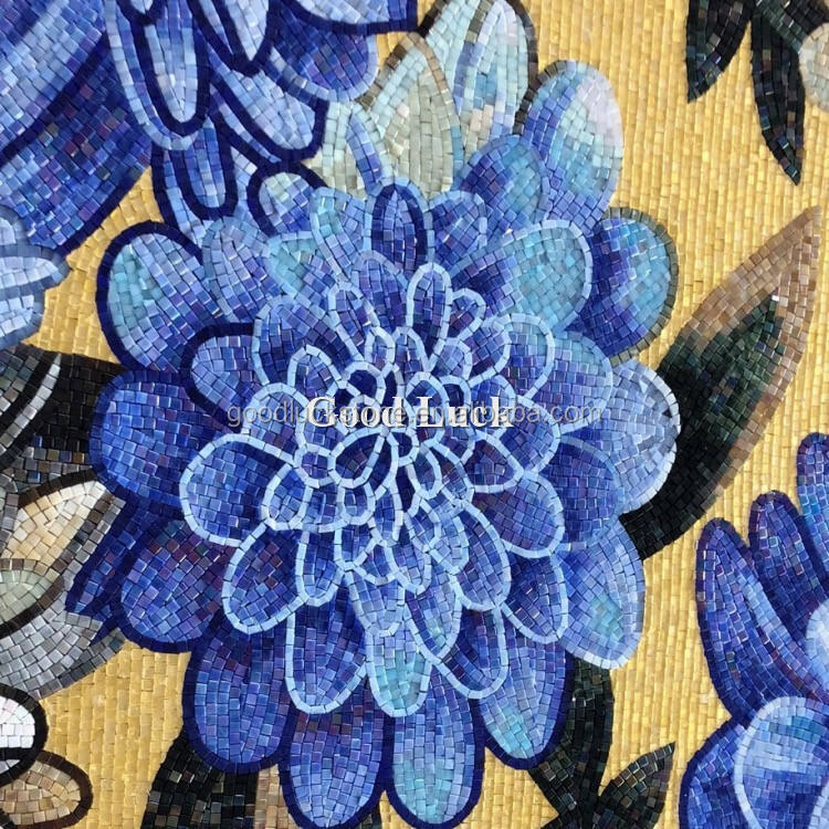 Decorative Handmade Glass Mosaic Tile Art Wall Mural Decor