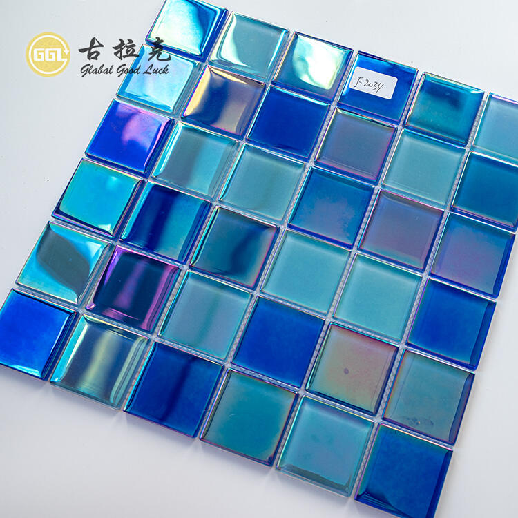 Pool Mosaic Tile Crystal Glass Mosaic Tile For Swimming Pool