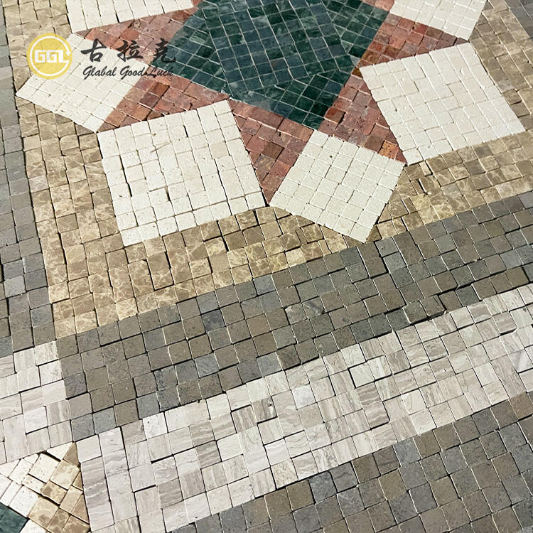 Modern Style Custiomized Pattern Art Marble Stone Mosaic for Interior Decor Parquet Feature Graphic Design