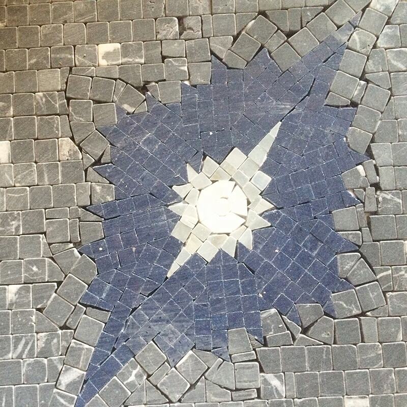 Mix Shape Marble Parquet Feature Waterjet Mosaic Tiles For Wall Decor