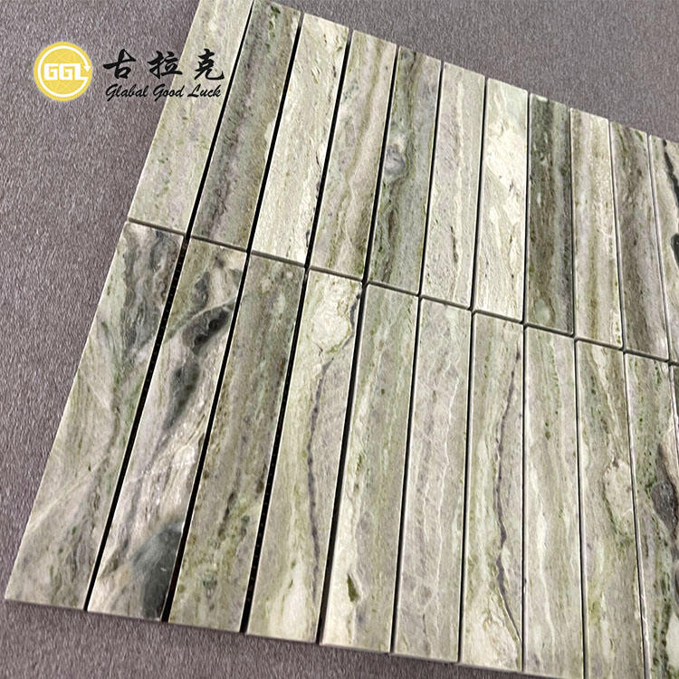 Ming Green Marble Mosaic Tile Polished Rectangle Marble Tile