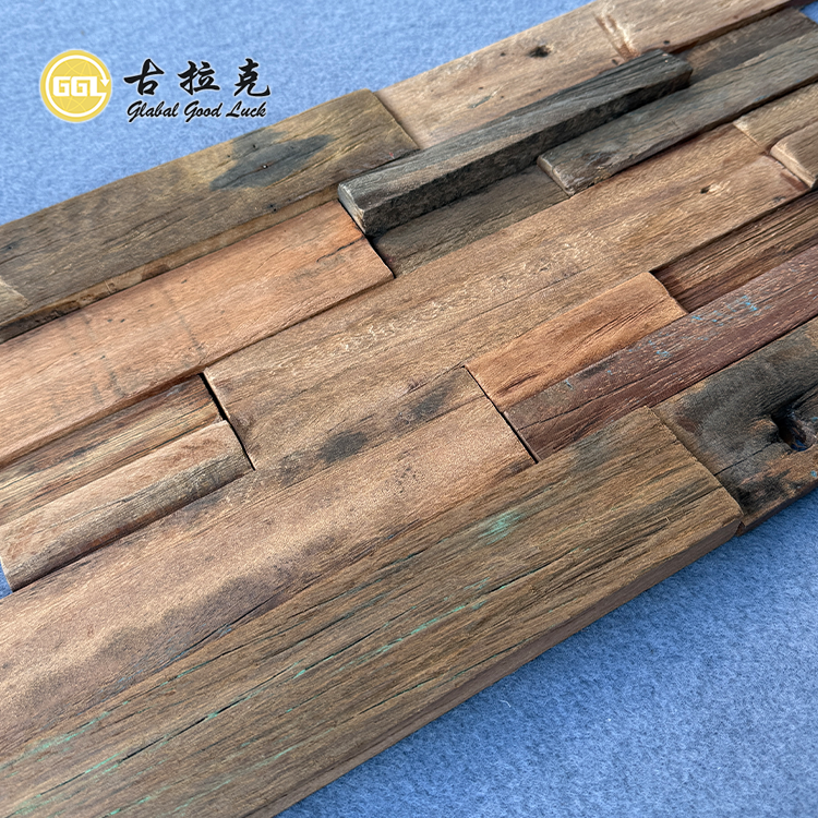 Long Strip Natural Wood Mosaic Tile for Wall Decor