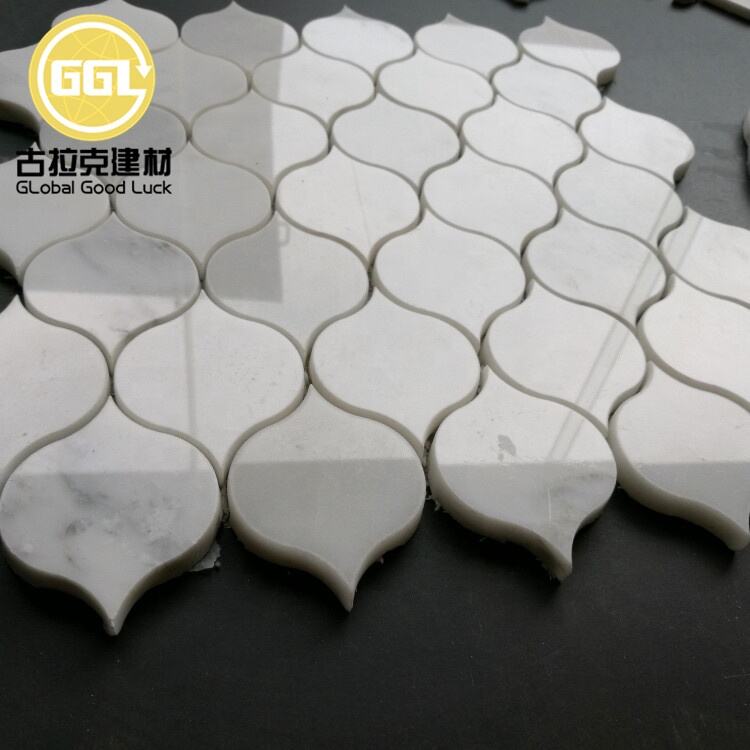 China White Marble Lantern-Shaped Marble Mosaic Tile