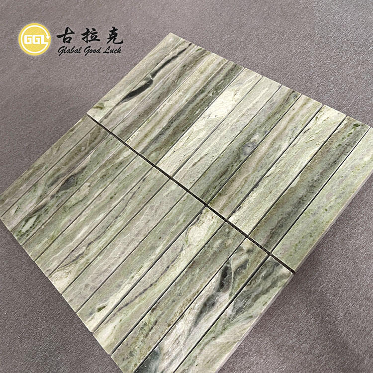 Ming Green Marble Mosaic Tile Polished Rectangle Marble Tile