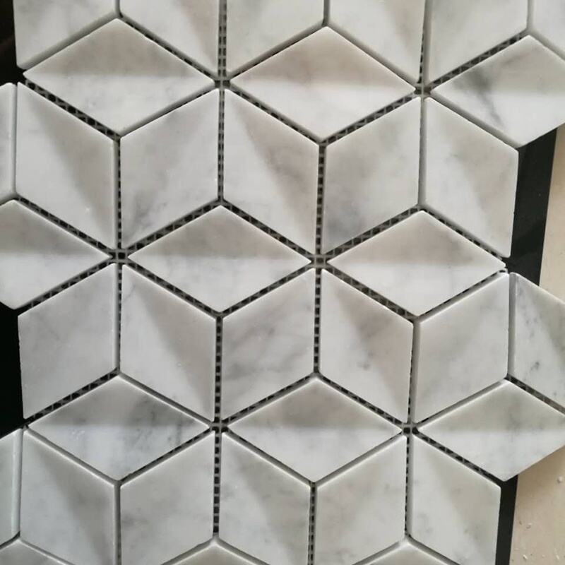 Carrara White Marble Hexagon Marble Mosaic Tile for Bathroom Wall