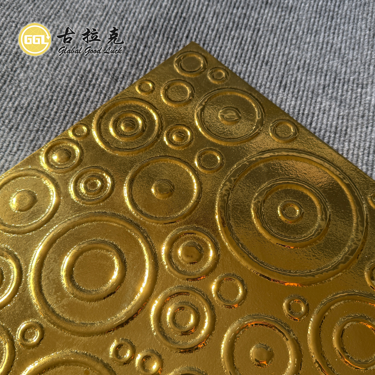 Circle Design Gold Porcelain Mosaic Tile For Wall Tiles Decor