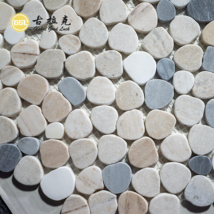 Каменен мозайк от Round Riverstone за стена, градински подове и декорация