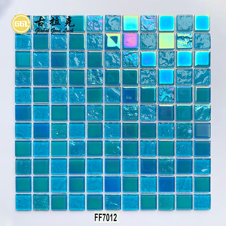  Iridescent Glass Mosaic for Wall Decoration And Pool Tile