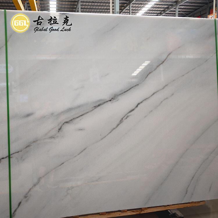 Natural Colombian White Marble Slab for Wall Floor Countertop Stair Project