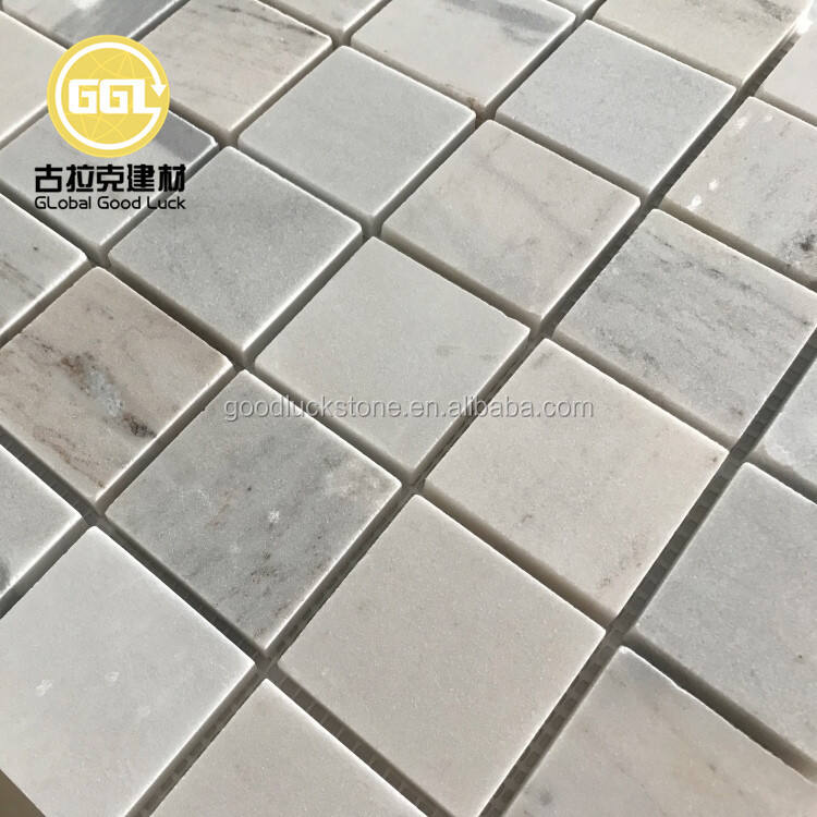 Palissandro Blue Square Shape Marble Mosaic For Bathroom Floor and Wall Tiles