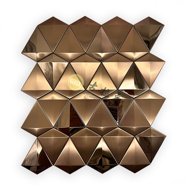 3D Irregular Shape Stainless Steel Metal Mosaic For Wall Tiles