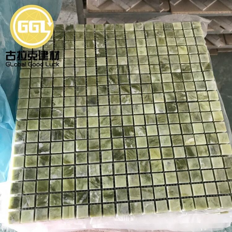 Nature Stone Marble Green Square Shape Marble Mosaic Tile