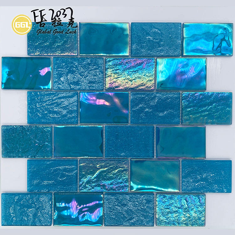  Iridescent Glass Mosaic for Wall Decoration And Pool Tile