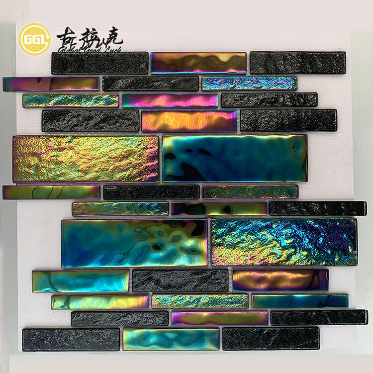  Iridescent Glass Mosaic for Wall Decoration And Pool Tile