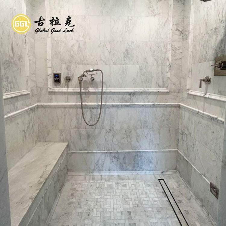 Nature Marble Carrara White Stone Mouldings Europe Style Stone Trim Decor Liner