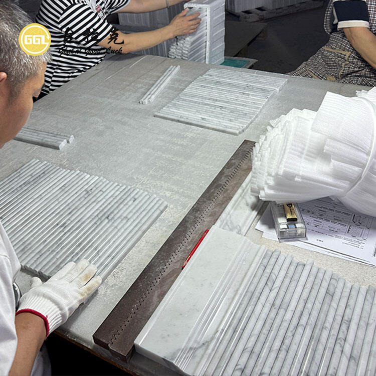 Nature Marble Carrara White Stone Mouldings Europe Style Stone Trim Decor Liner