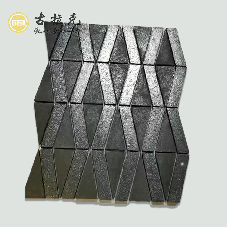 Natural Black Marble Unique Shape Stone Marble Mosaic Tile for Kitchen Backsplash Wall