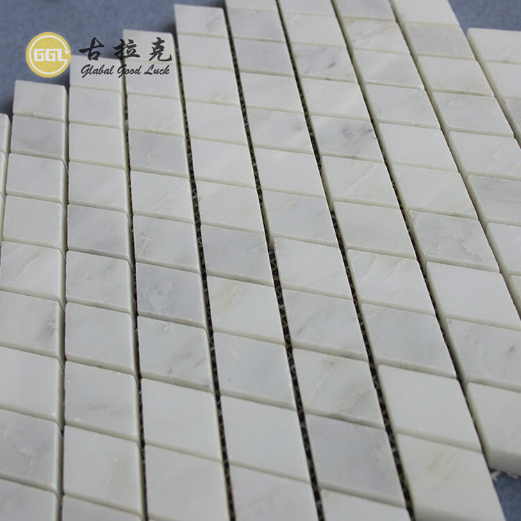 Nature Stone Oriental White Marble Lattice Design Mosaic Tile