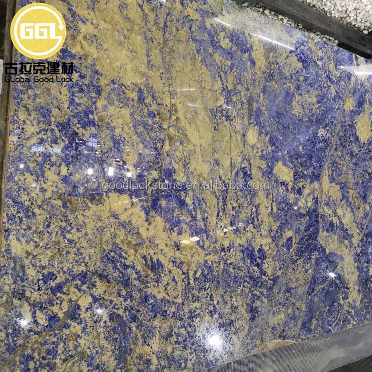 Blue Marble Slab for Wall Decoration Countertop Table Project