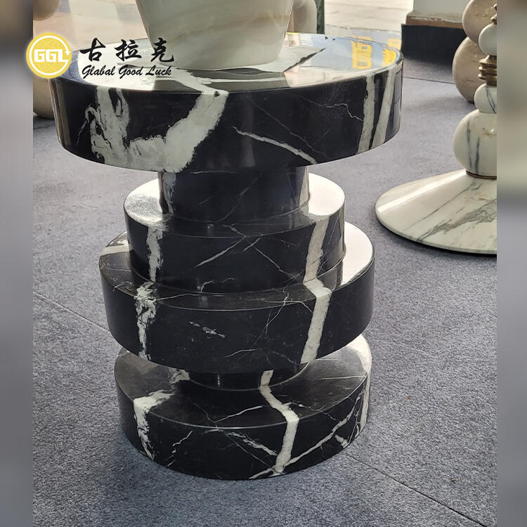Modern Design Stone Side Table Luxury Side Table for Living Room Bedroom Furniture