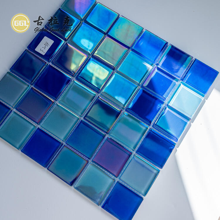 Pool Mosaic Tile Crystal Glass Mosaic Tile For Swimming Pool