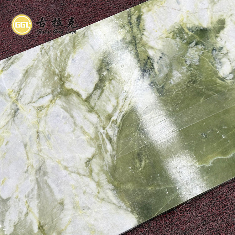 Natural Green Mix White Marble Slab for Interior Wall and Floor Tiles Decorative