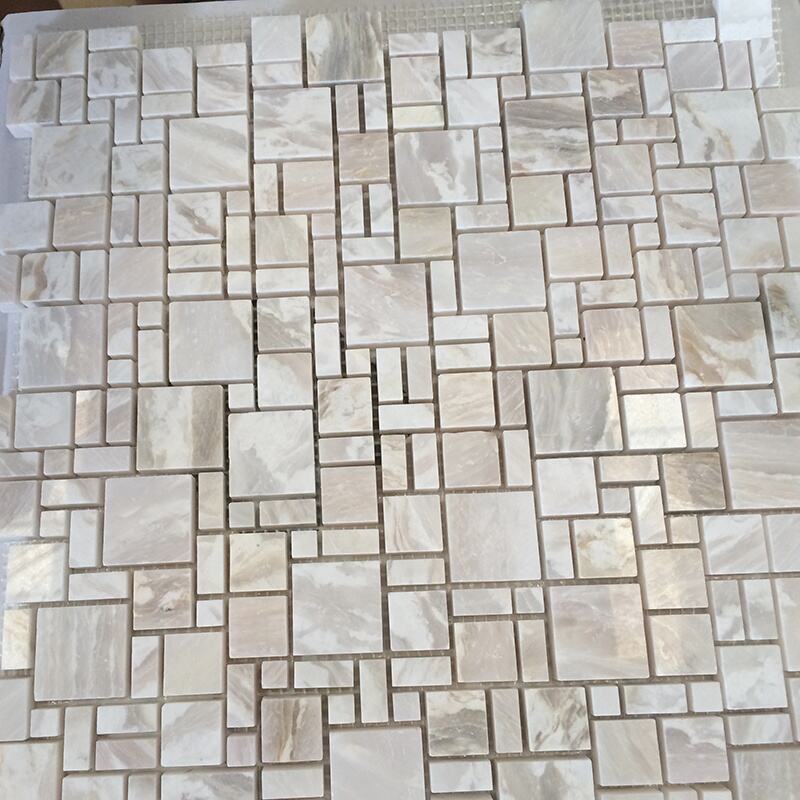 Classics Design Honey Onyx Pattern Marble Square Shape Marble Mosaic Tile