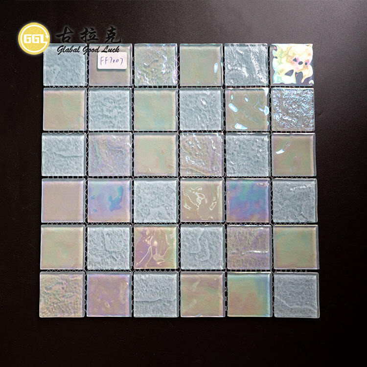  Iridescent Glass Mosaic for Wall Decoration And Pool Tile