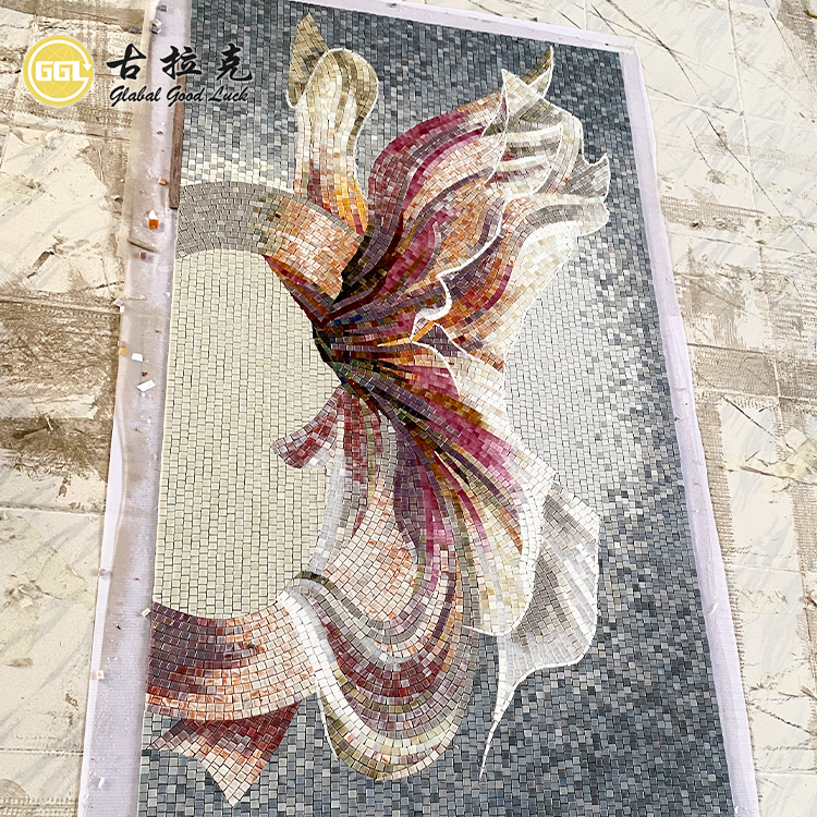 Hand-made Custom Design Glass Mosaic Art Wall Murals for Home/Hotel Decoration