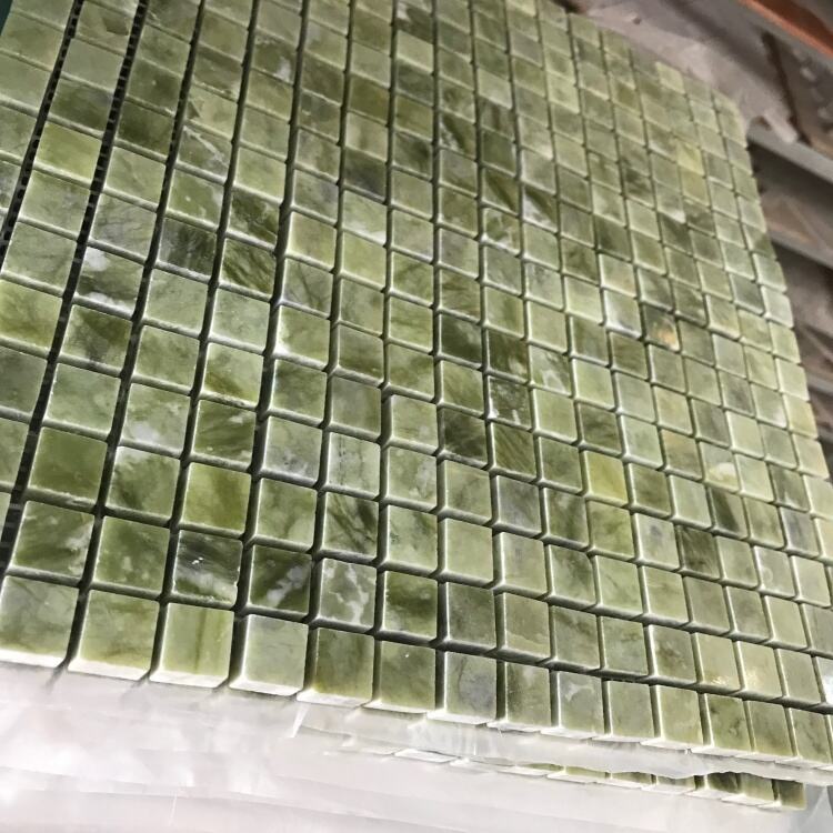 Nature Stone Marble Green Square Shape Marble Mosaic Tile