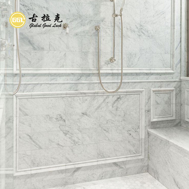 Nature Marble Carrara White Stone Mouldings Europe Style Stone Trim Decor Liner