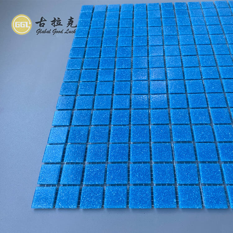 Blue Glass Pool Tiles Pool Mosaic Tile For Interior Shower Wall Design