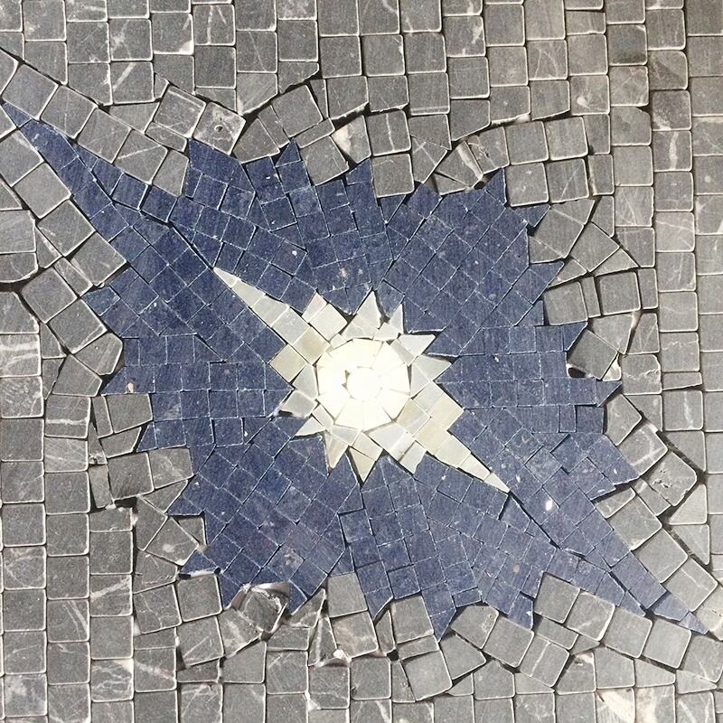 Mix Shape Marble Parquet Feature Waterjet Mosaic Tiles For Wall Decor