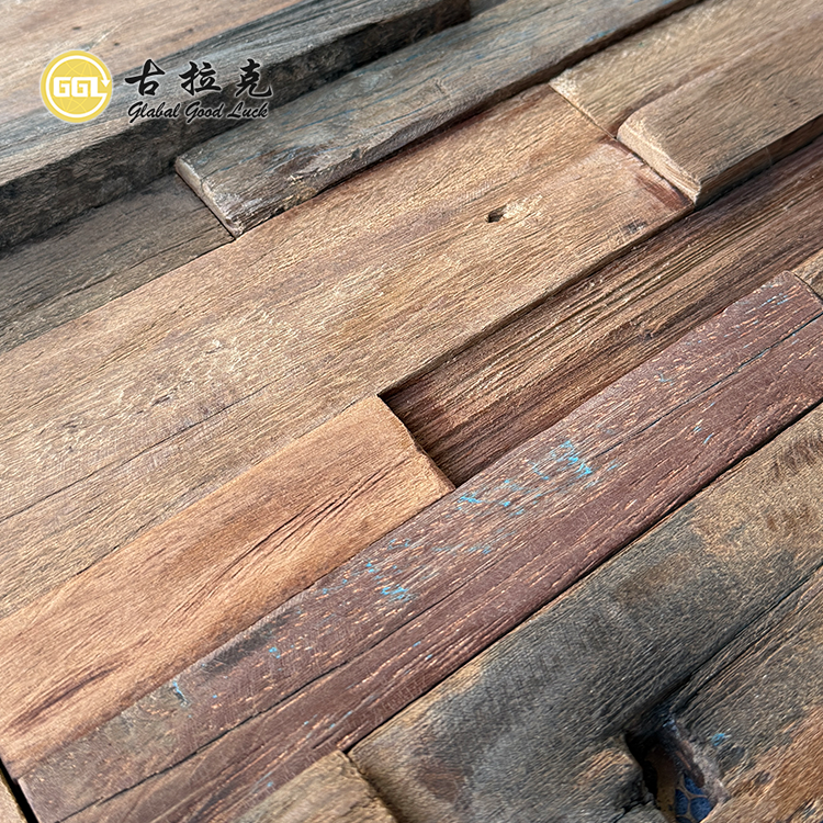 Long Strip Natural Wood Mosaic Tile for Wall Decor