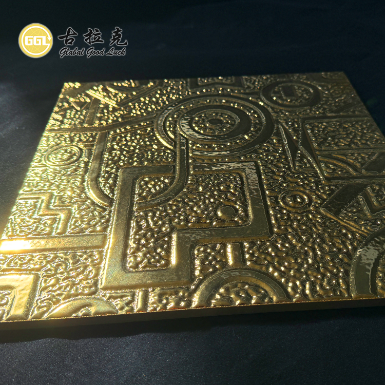 3D Surface Design Golden Ceramic Tiles For Wall And Flooring Tile