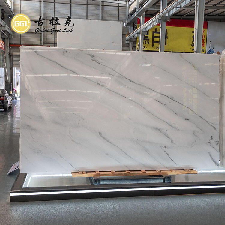 Natural Colombian White Marble Slab for Wall Floor Countertop Stair Project