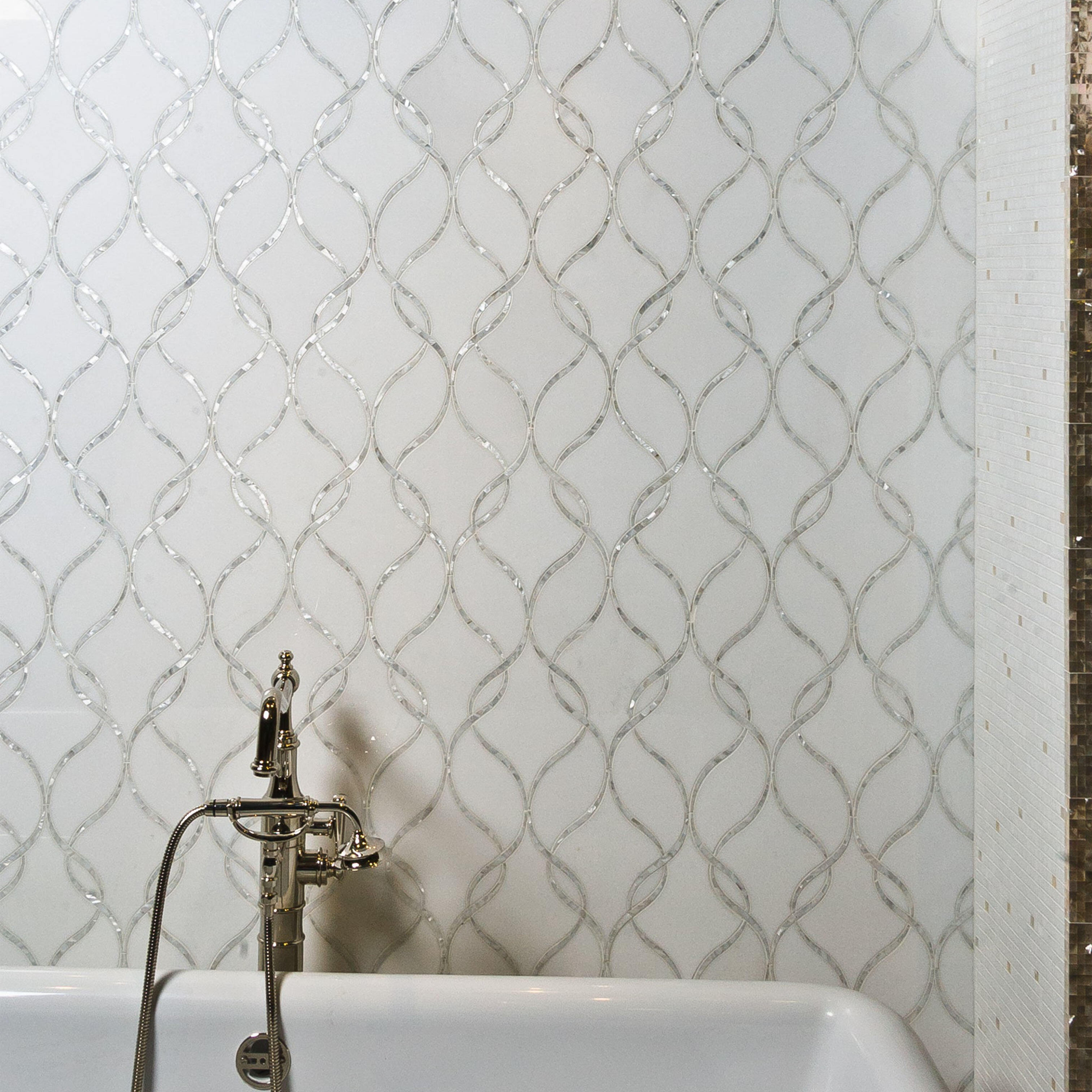 Water-jet Marble Mix Shell Mosaic: When Ocean Meets Mountain