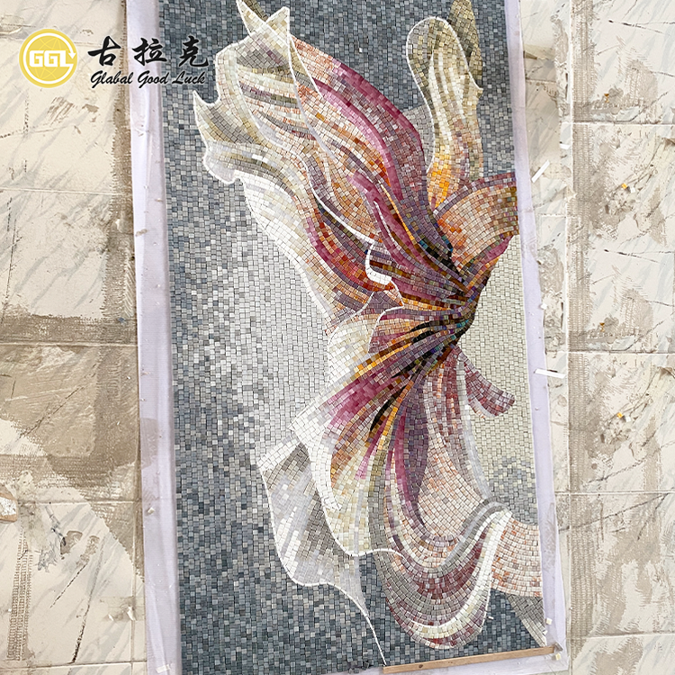 Hand-made Custom Design Glass Mosaic Art Wall Murals for Home/Hotel Decoration
