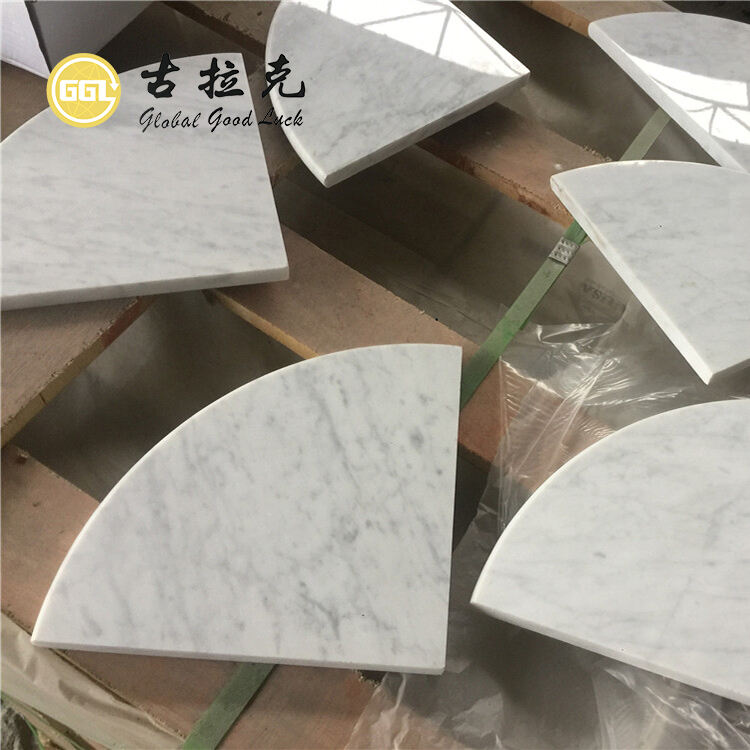 Carrara White Marble Bathroom Shower Corner Shelf Soap Dish