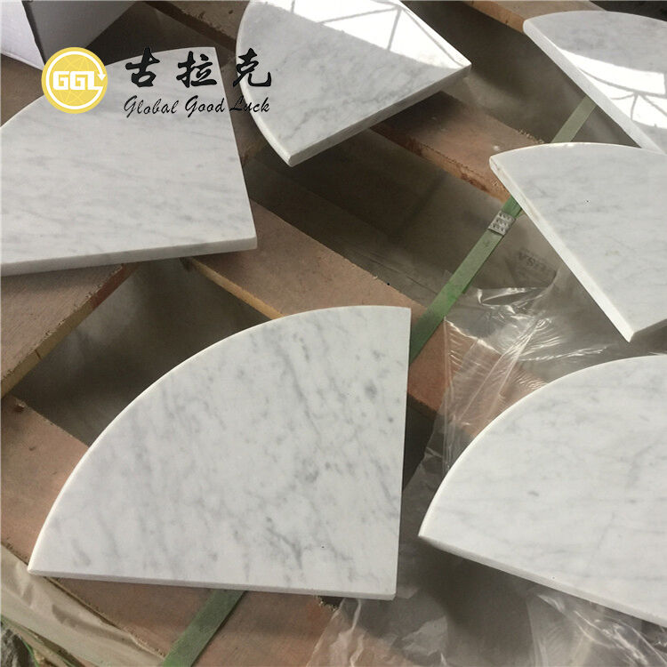 Carrara White Marble Bathroom Shower Corner Shelf Soap Dish | Pencil ...