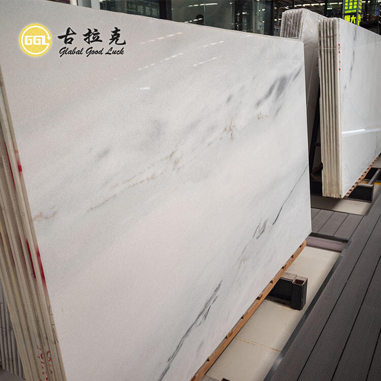 Natural Colombian White Marble Slab for Wall Floor Countertop Stair Project