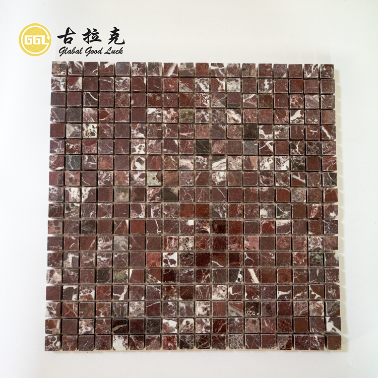 Rosa Levanto Square Shape Marble Mosaic For Interior Decoration Wall  Flooring Tiles