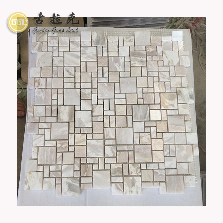 Classics Design Honey Onyx Pattern Marble Square Shape Marble Mosaic Tile